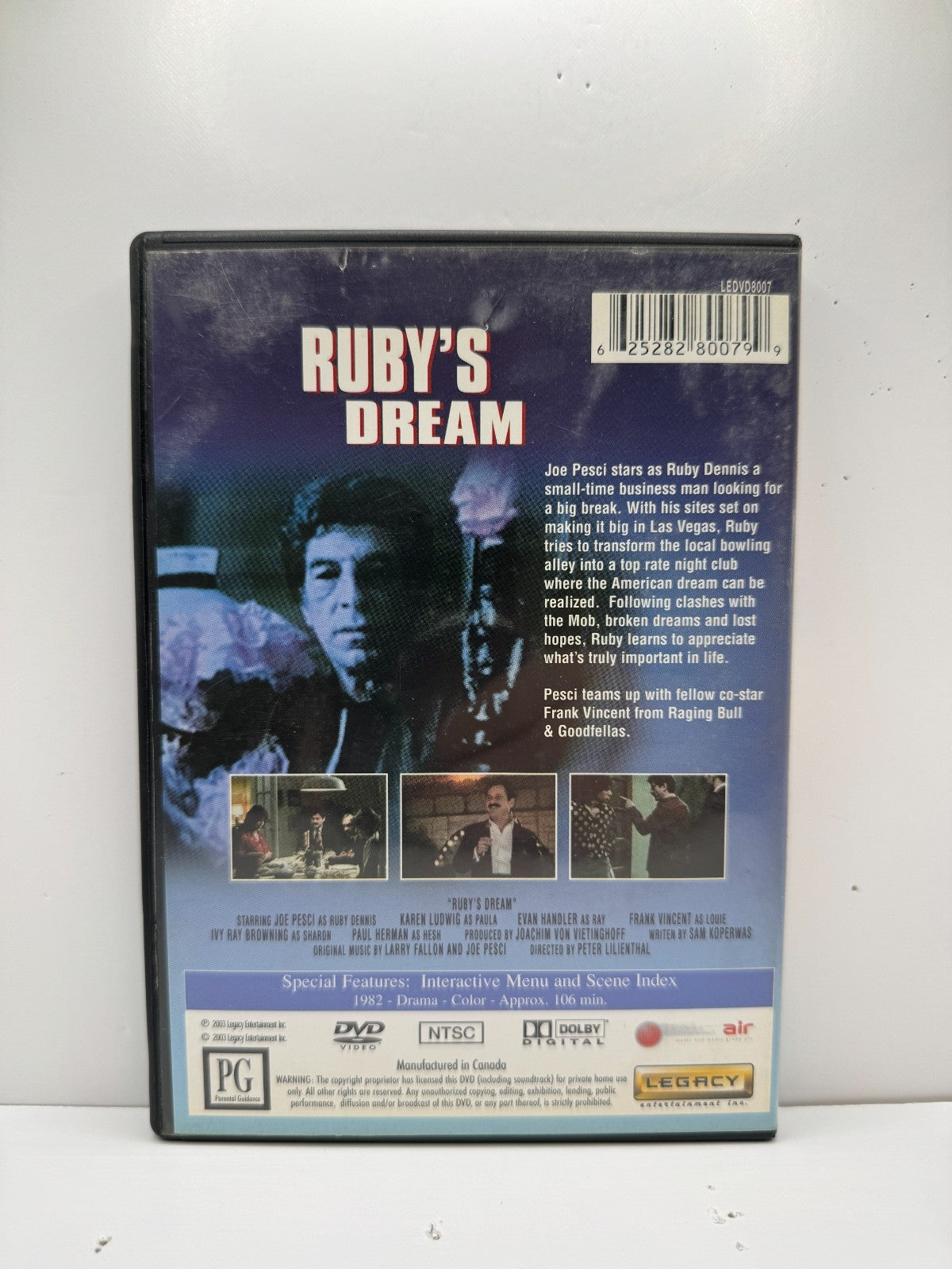 Ruby's Dream (DVD) Joe Pesci Comedy Drama