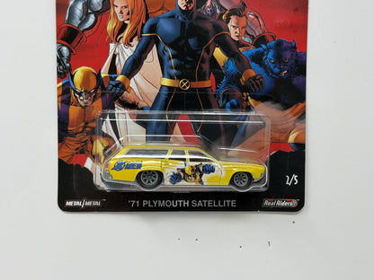 Hot Wheels Premium Marvel Astonishing X-Men 1971 Plymouth Satellite 1:64 Diecast