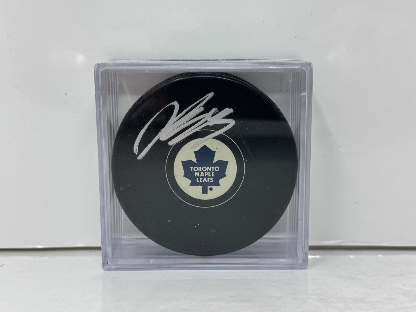 Jonathan Bernier Toronto Maple Leafs Signed NHL Autograph Puck Silver Auto