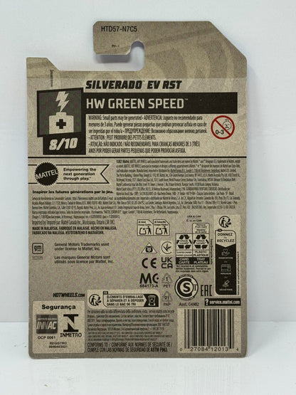 Hot Wheels HW Green Speed Chevy Silverado EV RST 1:64 Diecast