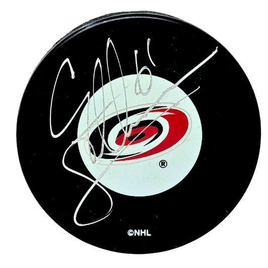 Corey Stillman Carolina Hurricanes Signed NHL Autograph Puck Silver Auto