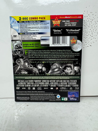 Frankenweenie (Blu-ray) Disney Tim Burton Animated Family Movie