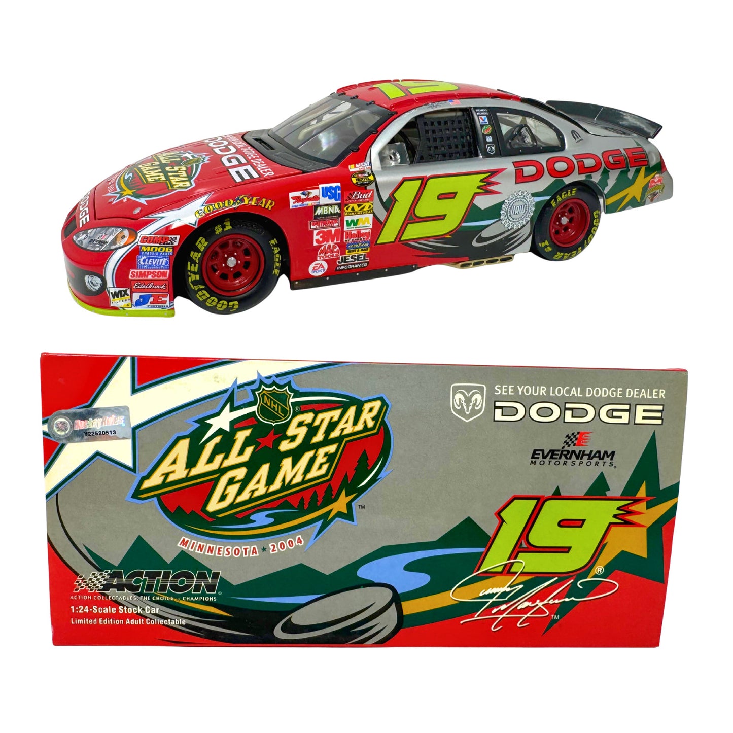 Action NASCAR Jeremy Mayfield #19 NHL All-Star Game Dodge Intrepid 1:24 Diecast