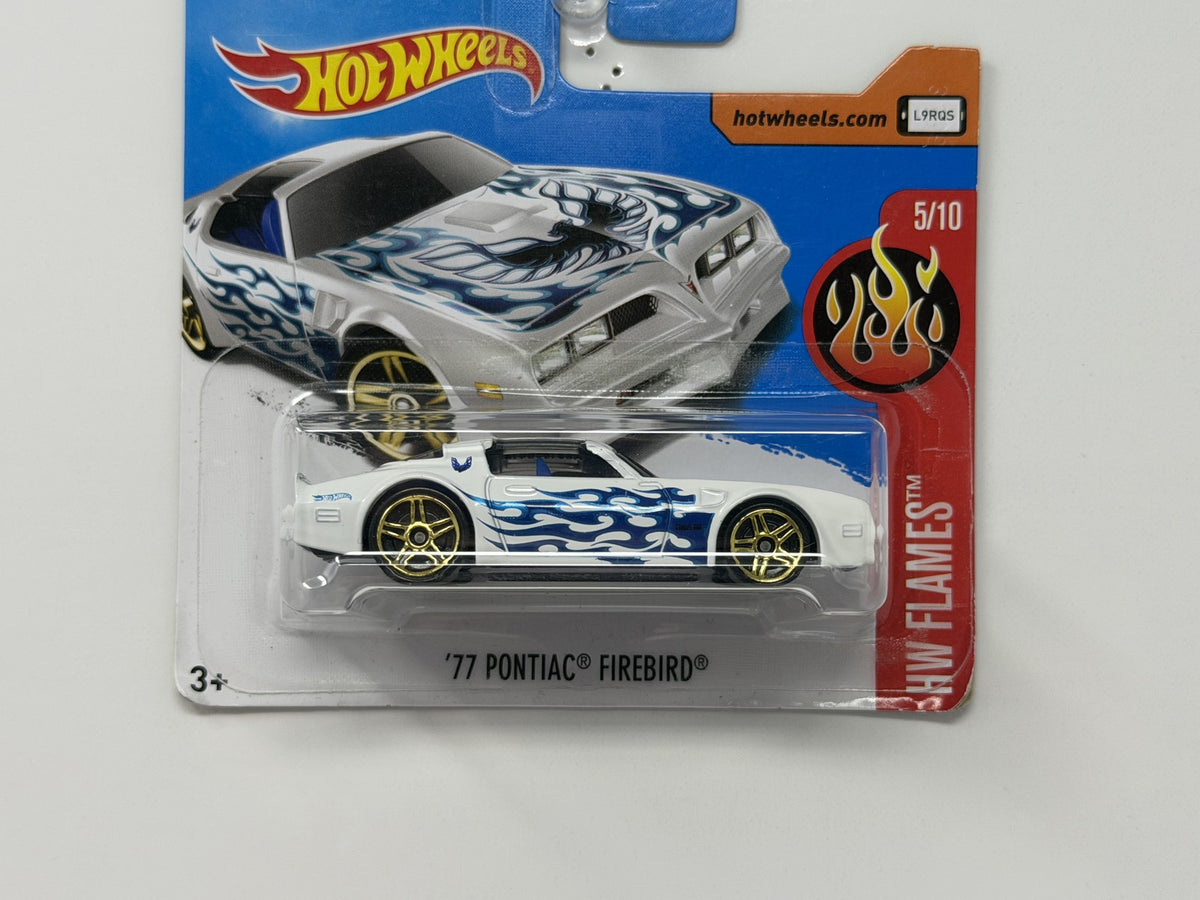 Hot Wheels HW Flames 1977 Pontiac Firebird 1:64 Diecast White Short Card