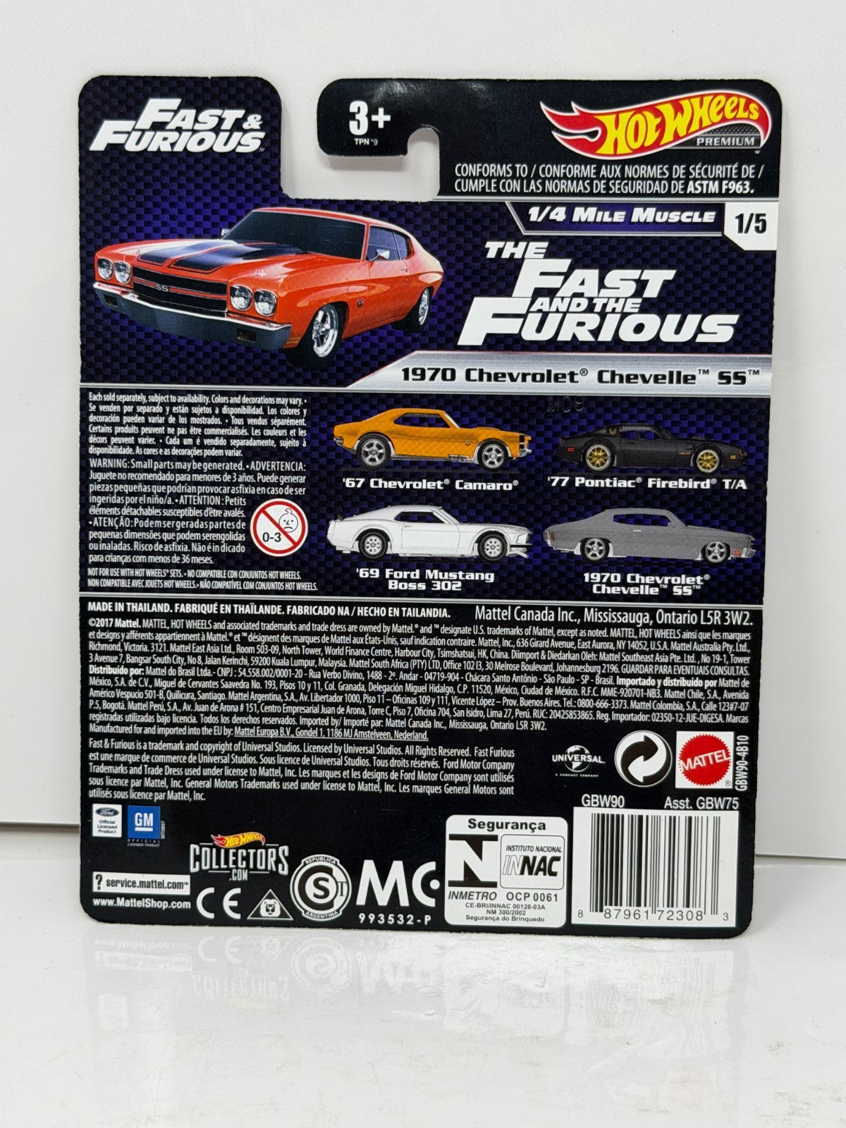 Hot Wheels Premium Fast & Furious 1970 Chevrolet Chevelle SS 1:64 Diecast