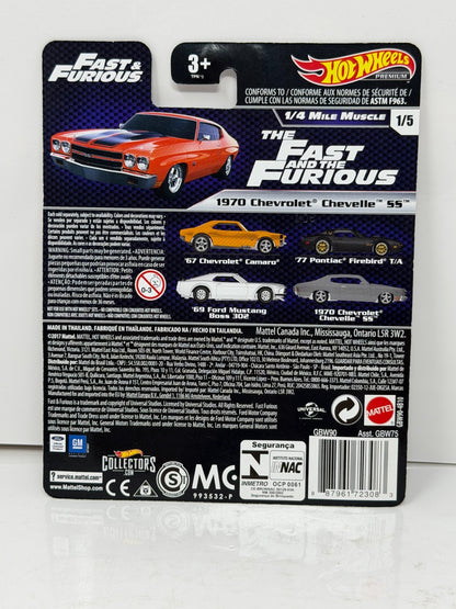 Hot Wheels Premium Fast & Furious 1970 Chevrolet Chevelle SS 1:64 Diecast
