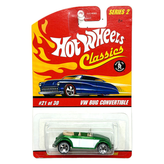 Hot Wheels Classics Series 2 VW Bug Convertible 1:64 Diecast Green