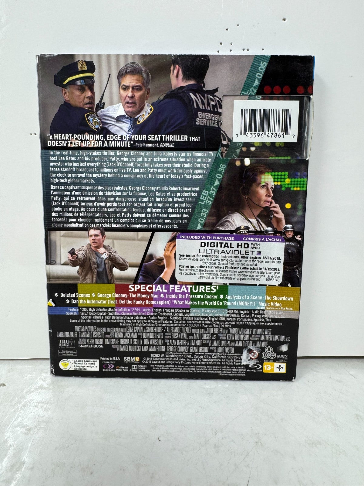 Money Monster (DVD) George Clooney Thriller New and Sealed!!!