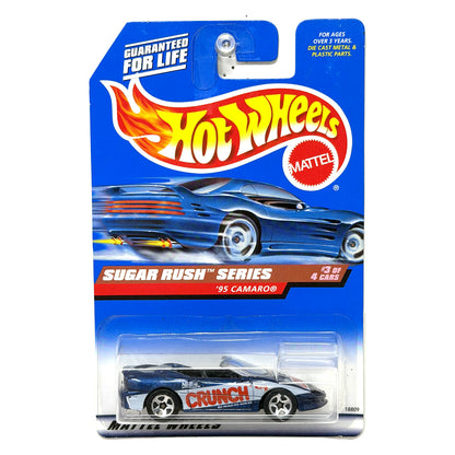 Hot Wheels Sugar Rush 1995 Chevrolet Camaro Convertible Crunch 1:64 Diecast Blue
