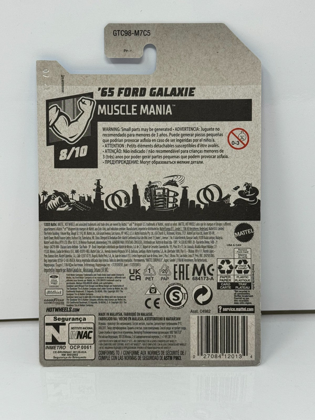 Hot Wheels Treasure Hunt Muscle Mania 1965 Ford Galaxie 1:64 Diecast