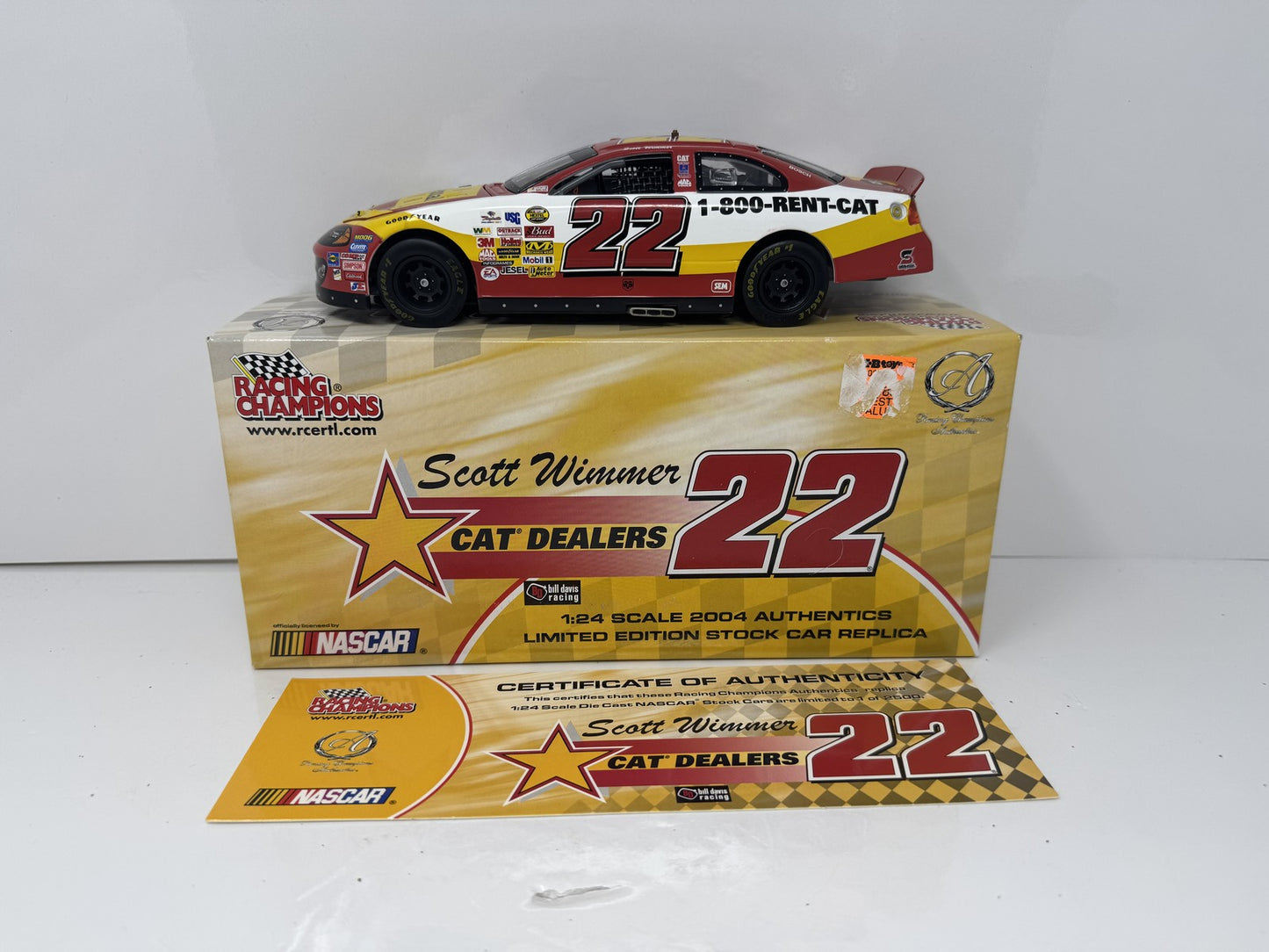 Racing Champions Nascar Scott Wimmer #22 Cat Dealers 1:24 Diecast