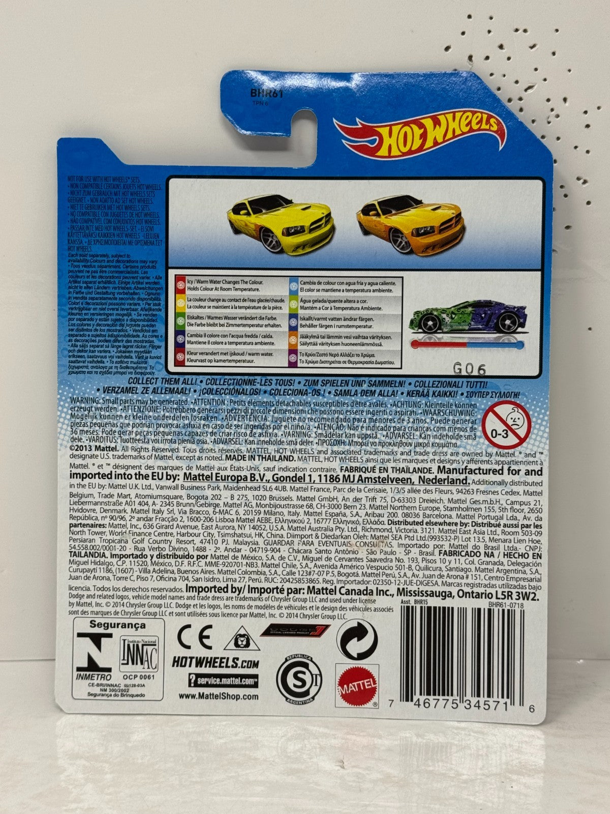 Hot Wheels Color Shifters Dodge Charger SRT8 HW City 1:64 Diecast