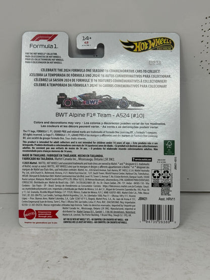 Hot Wheels Premium Formula 1 BWT Alpine F1 Team A524 1:64 Diecast