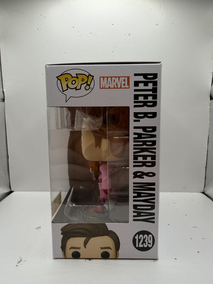 Funko Pop! Spider-Man #1239 Peter B. Parker & Mayday Hot Topic Bobblehead