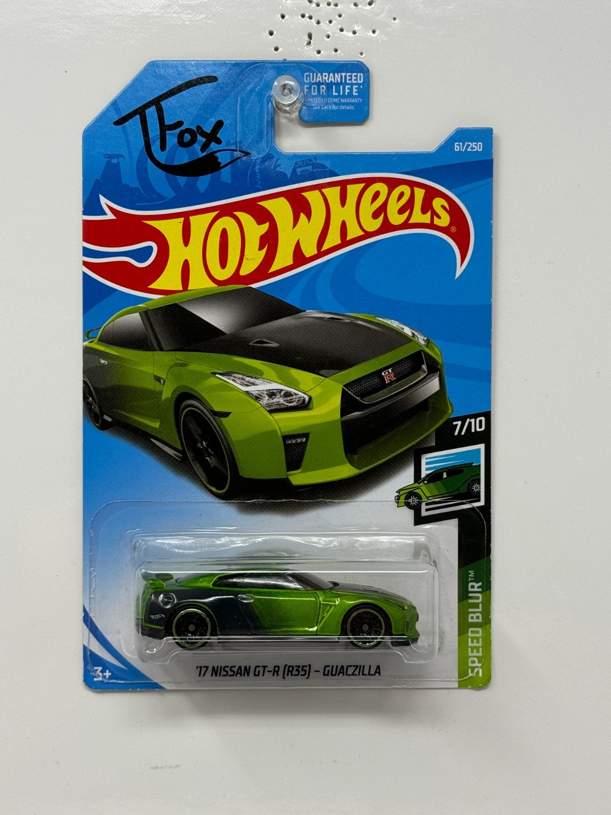 Hot Wheels Speed Blur 2017 Nissan GT-R (R35) Guaczilla Tanner Fox JDM 1:64 Diecast