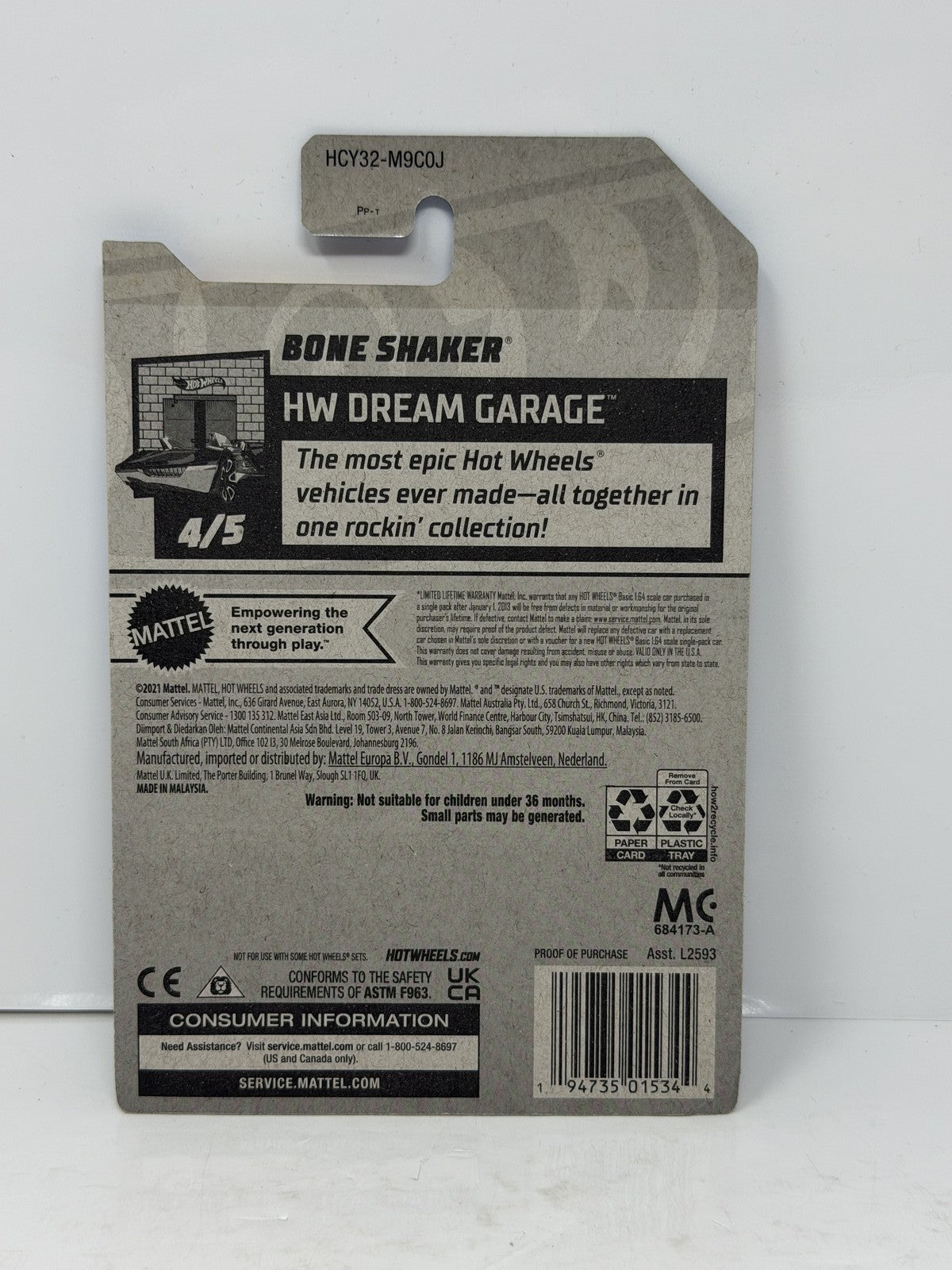 Hot Wheels ZAMAC HW Dream Garage Bone Shaker 1:64 Diecast