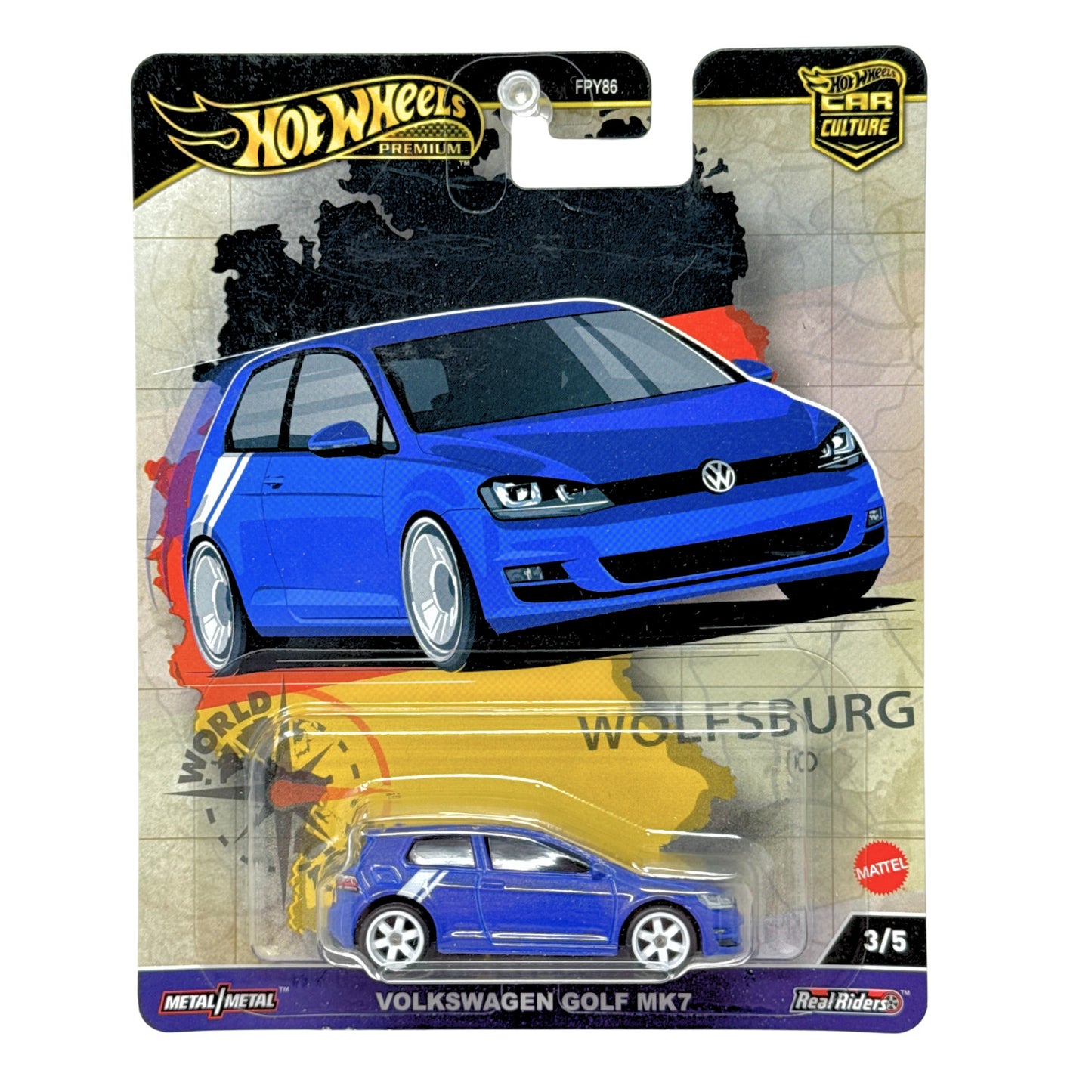 Hot Wheels Premium World Tour Volkswagen Golf MK7 Wolfsburg 1:64 Diecast