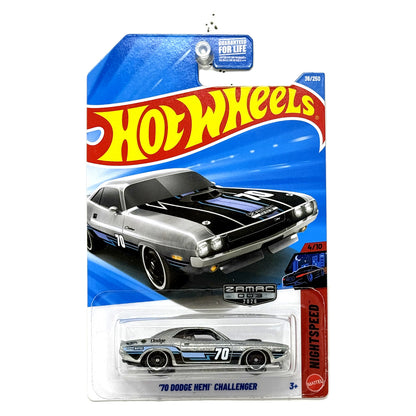 Hot Wheels Nightspeed 1970 Dodge Hemi Challenger ZAMAC 1:64 Diecast
