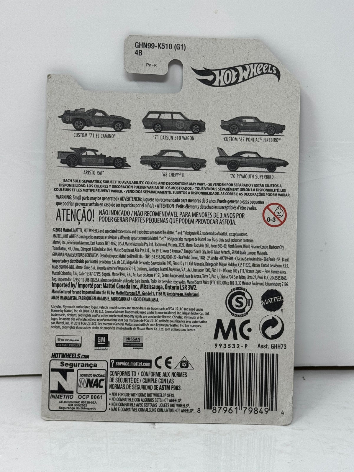 Hot Wheels Black & Gold 1963 Chevy II 1:64 Diecast