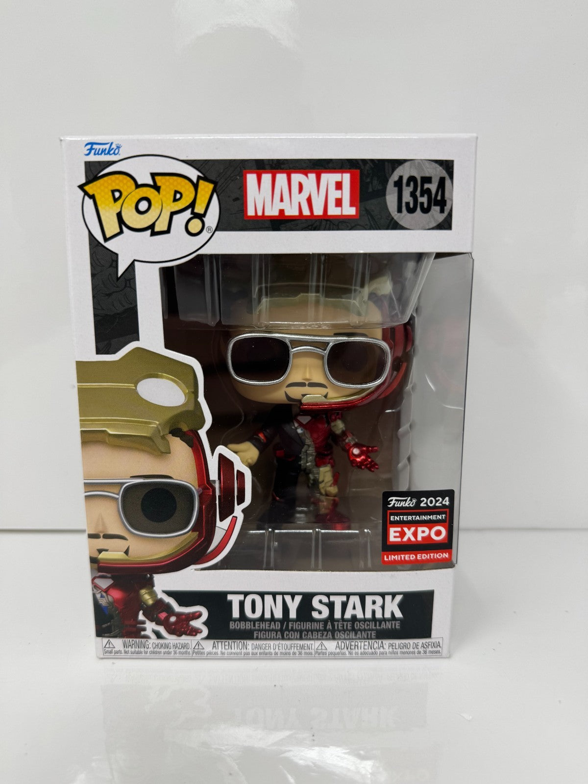 Funko Pop! Marvel #1354 Tony Stark 2024 Entertainment Expo Bobblehead