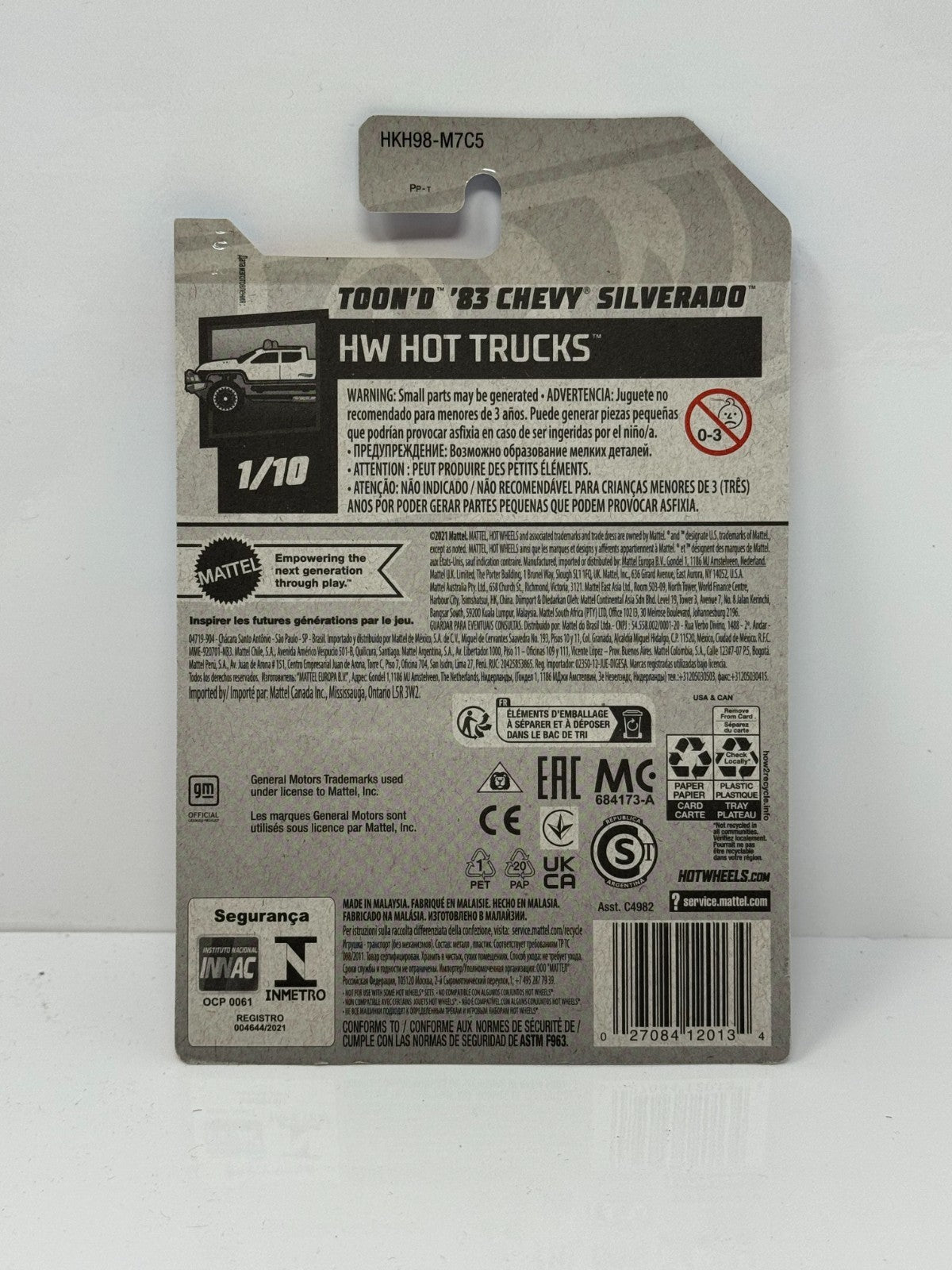 Hot Wheels HW Hot Trucks Toon'd 1983 Chevy Silverado 1:64 Diecast