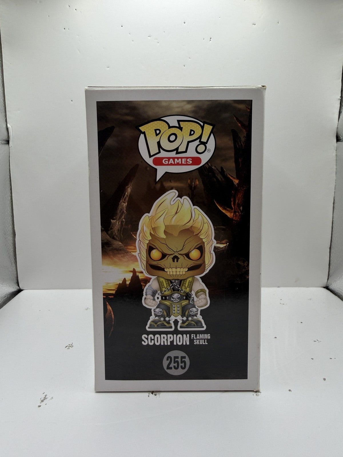 Funko Pop! Games Mortal Kombat X #255 Scorpion Flaming Skull Hot Topic Vinyl Figure
