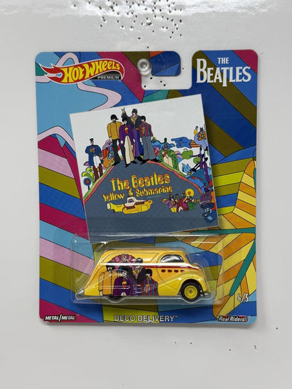 Hot Wheels Premium Beatles Yellow Submarine Deco Delivery 1:64 Diecast