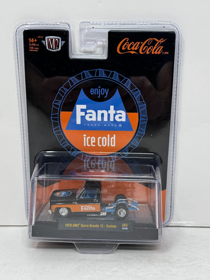 M2 Machines Coca-Cola Fanta 1976 GMC Sierra Grande 15 Custom 1:64 Diecast V2