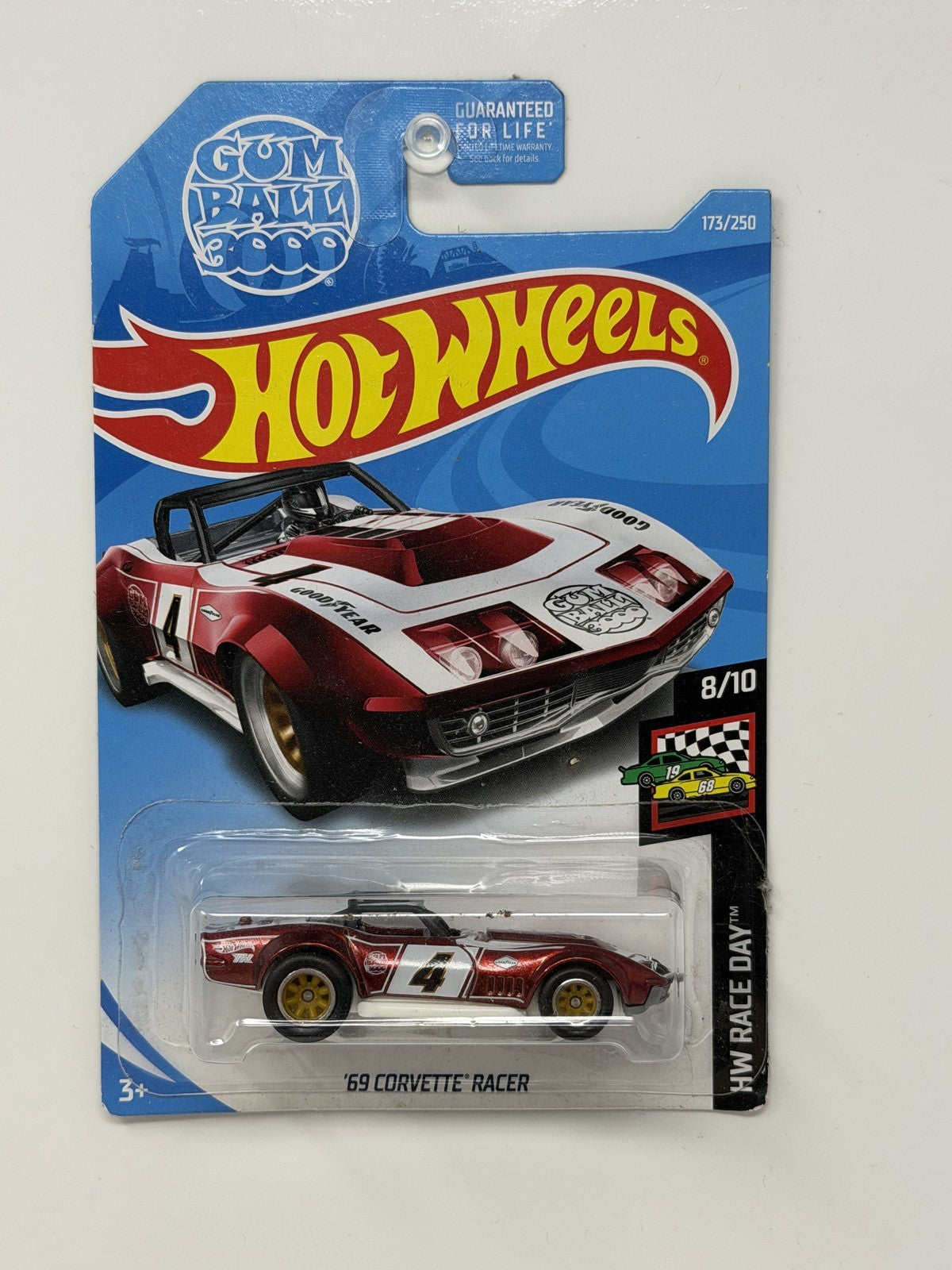 Hot Wheels Super Treasure Hunt 1969 Corvette Racer Race Day 1:64 Diecast STH
