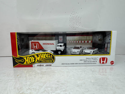 Hot Wheels Premium Diorama Honda Set Civic NSX 1:64 Diecast