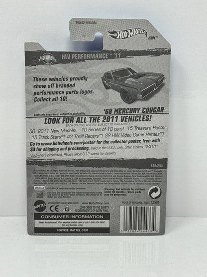 Hot Wheels Performance 1968 Mercury Cougar 1:64 Diecast Factory Sealed