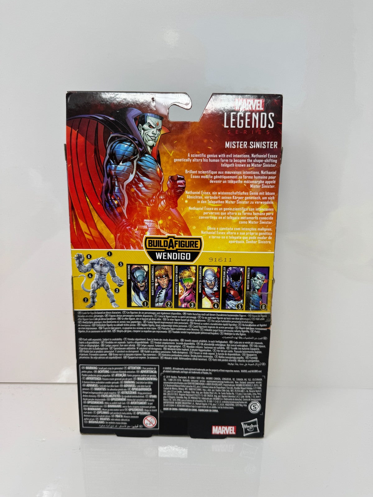 Marvel Legends X-Men Mister Sinister Action Figure w/ Wendigo BAF Piece