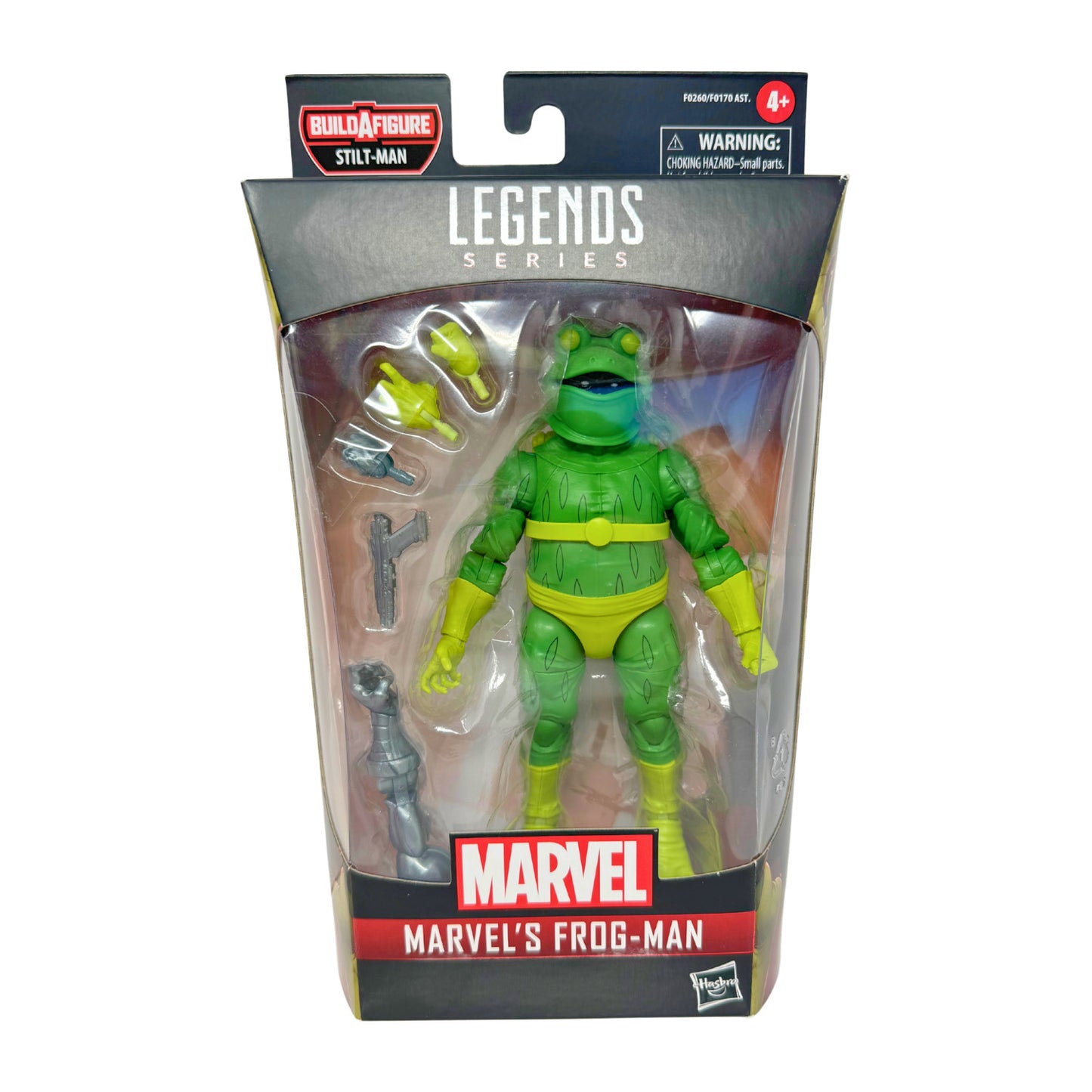 Marvel Legends Spider-Man Marvel's Frog-Man Action Figure w/ Stilt-Man BAF Piece