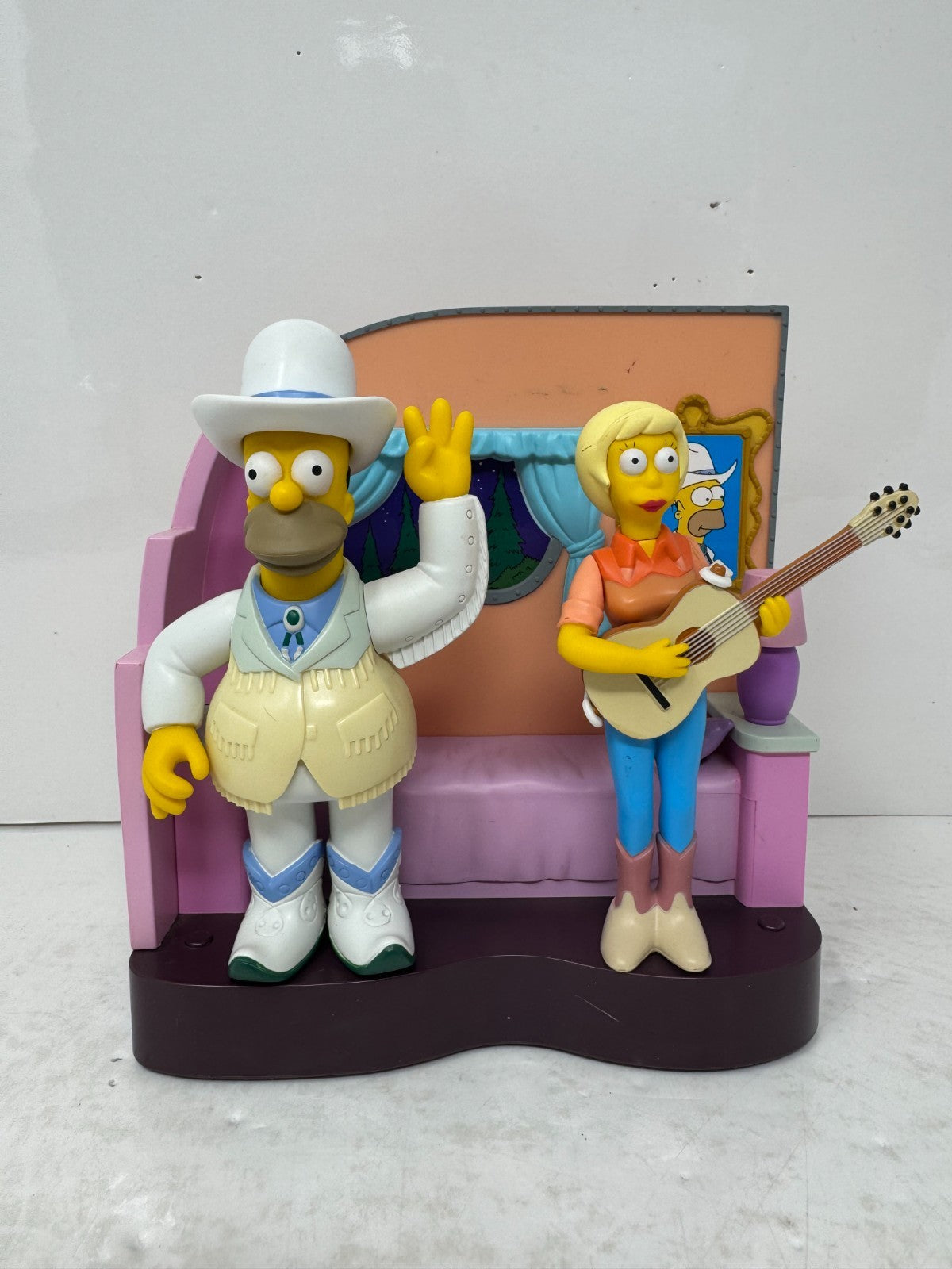 Simpsons World of Springfield Lurleen Lumpkin's Trailer Set Playmates Diorama