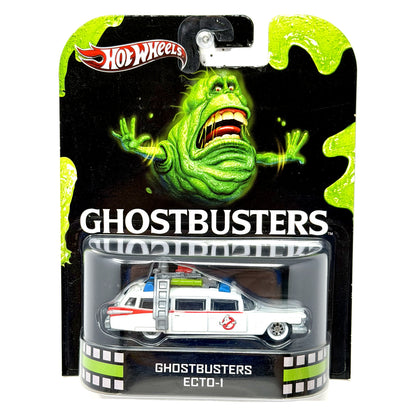 Hot Wheels Retro Entertainment Ghostbusters Ecto-1 1:64 Diecast White V2