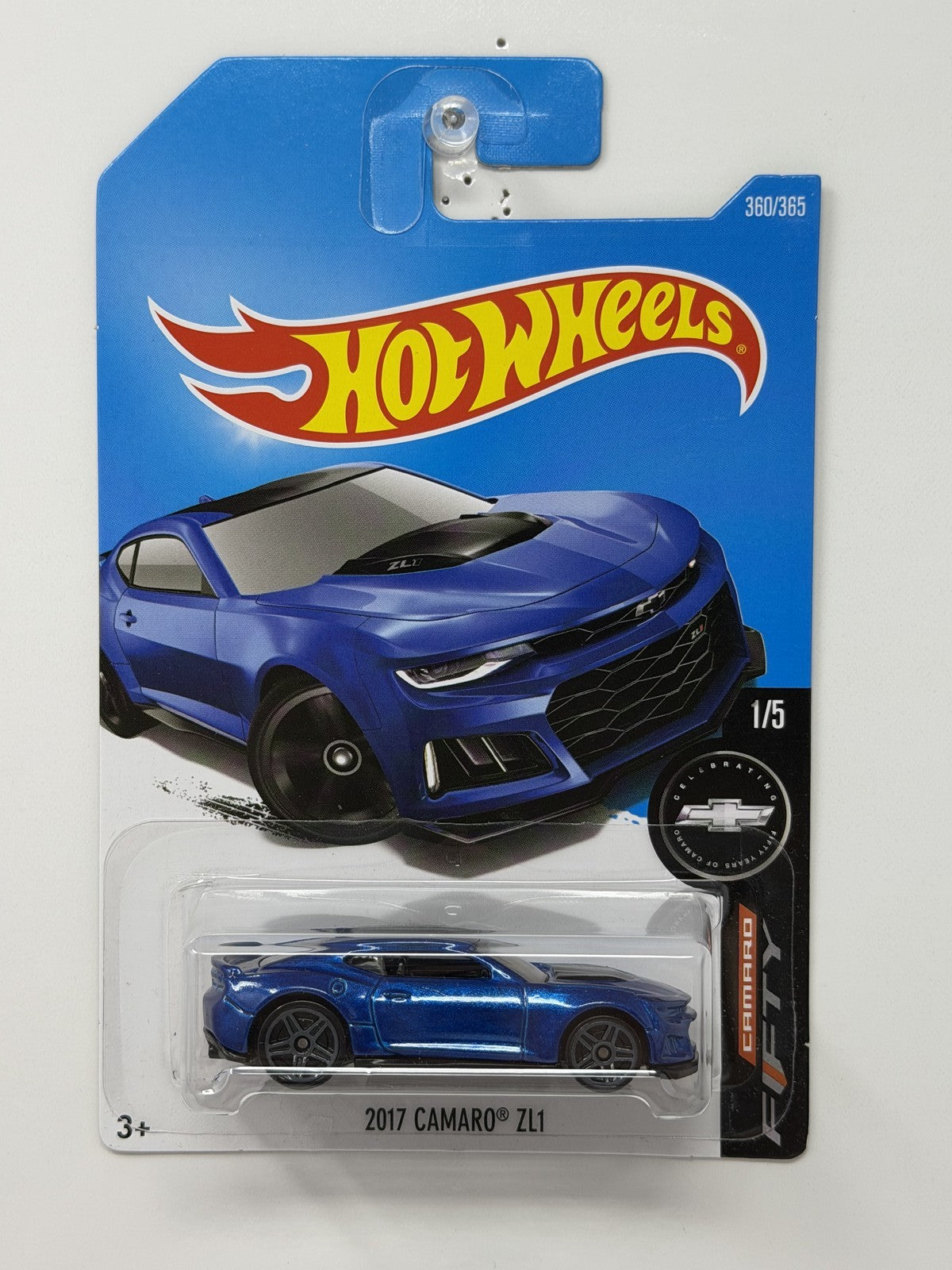 Hot Wheels Camaro Fifty 2017 Chevrolet Camaro ZL1 1:64 Diecast Blue