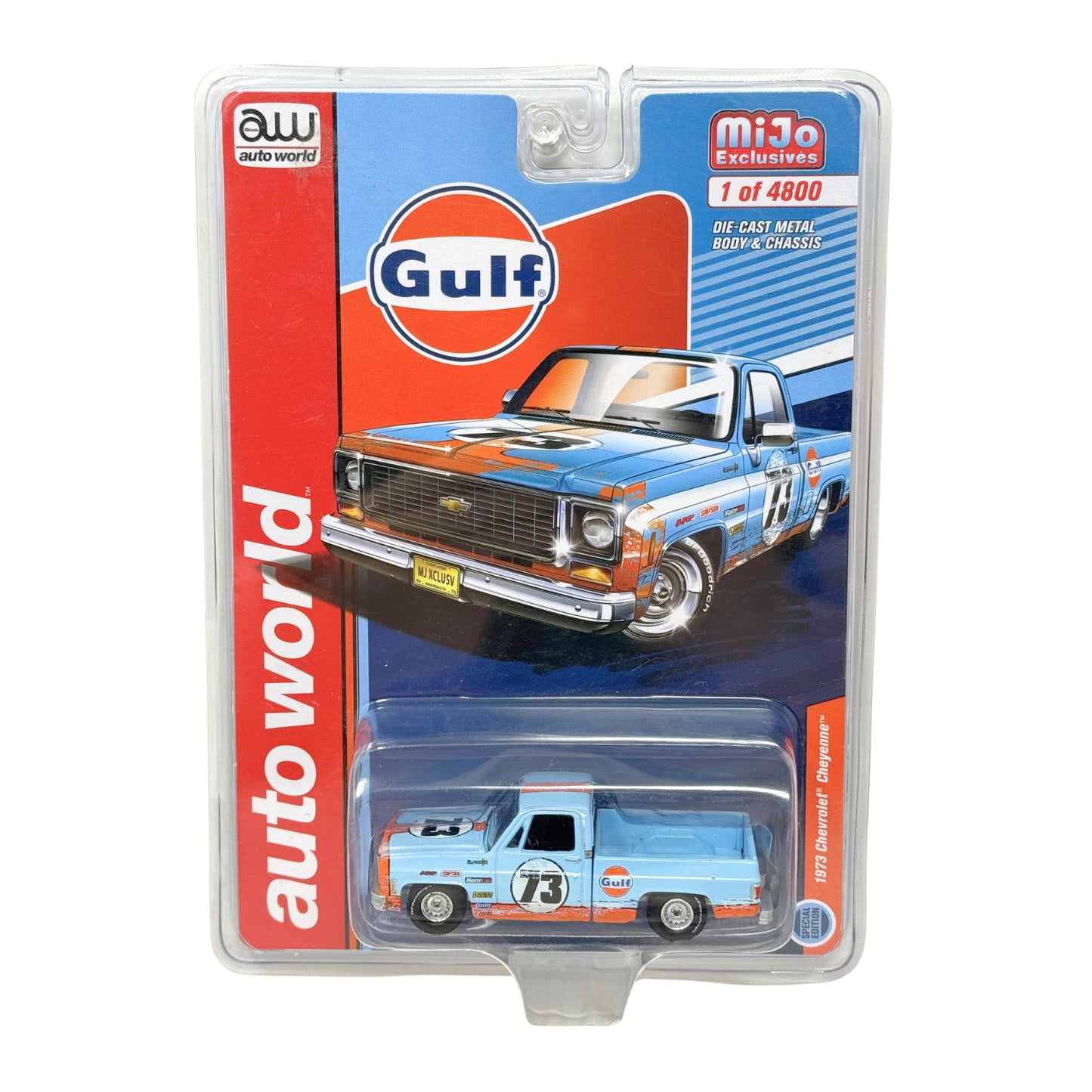 Auto World Gulf 1973 Chevrolet Cheyenne 1:64 Diecast