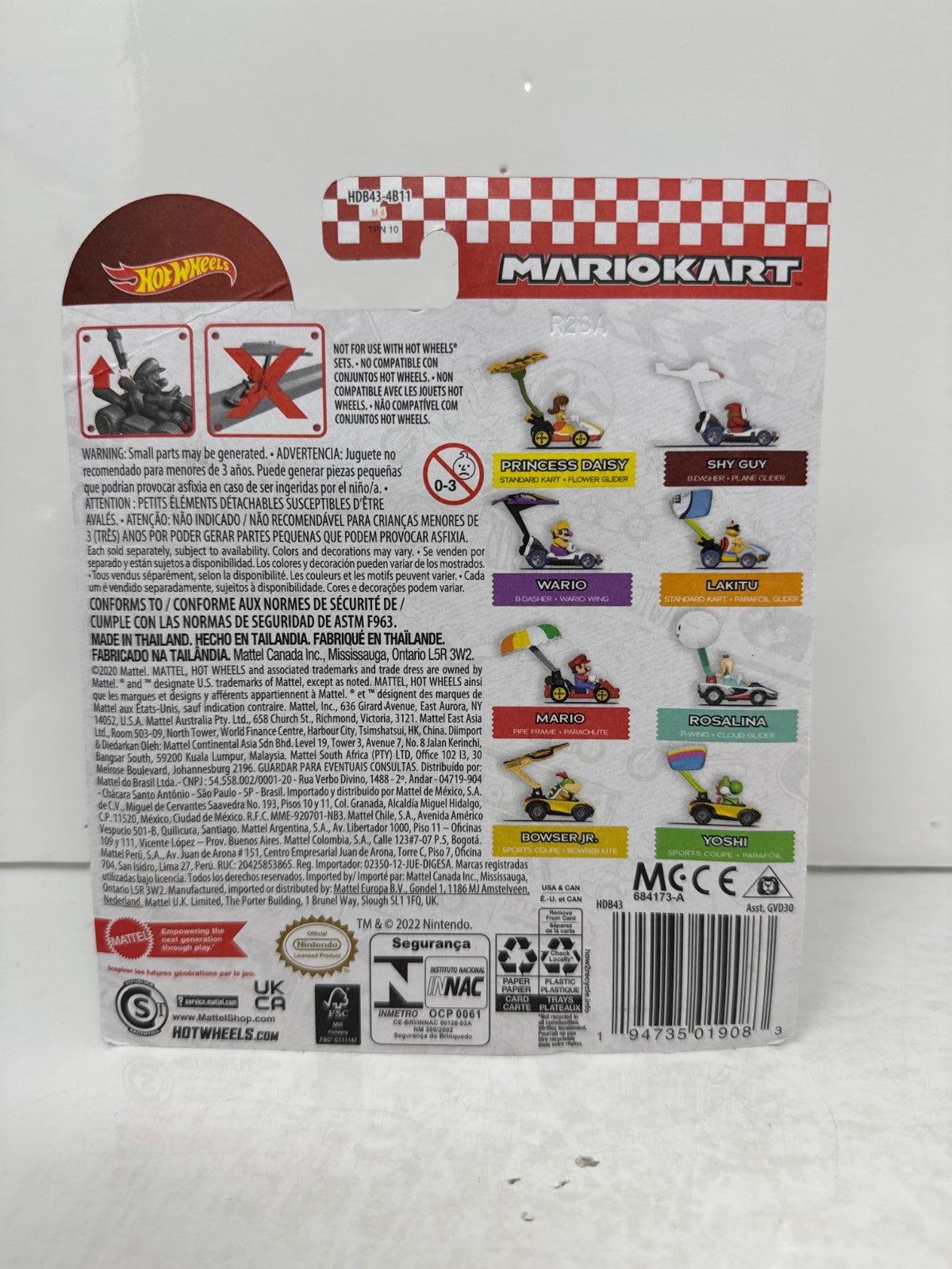 Hot Wheels Mario Kart Rosalina P-Wing + Cloud Glider 1:64 Diecast