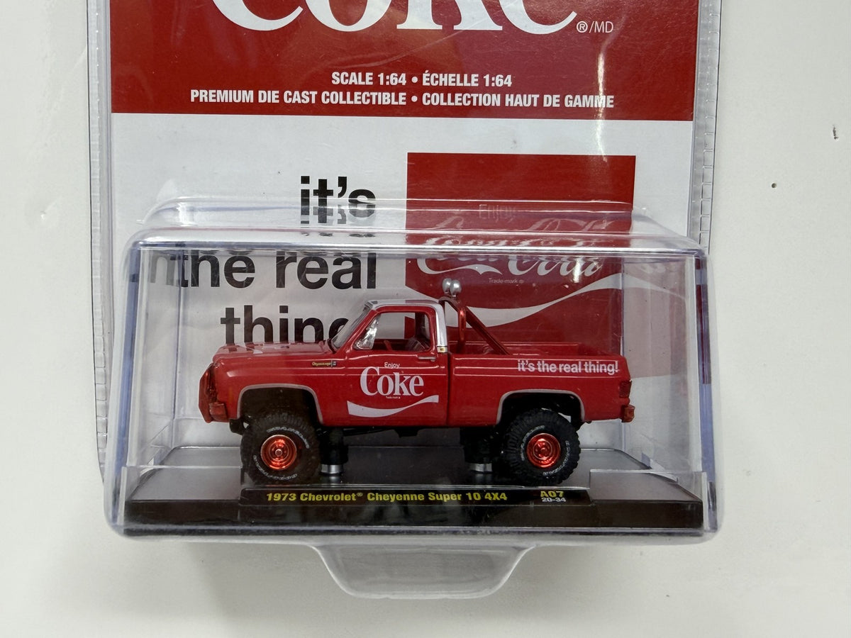 M2 Machines Coca-Cola 1973 Chevrolet Cheyenne Super 10 4x4 CHASE 1:64 Diecast
