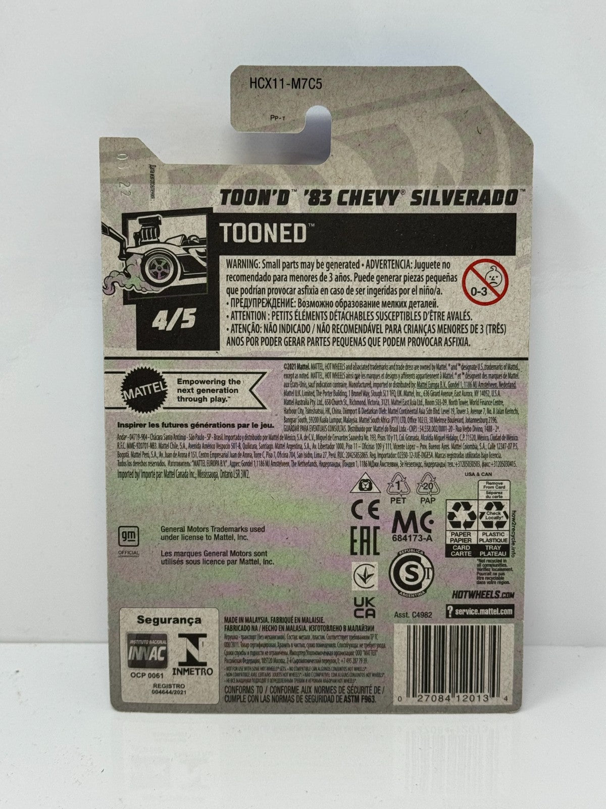 Hot Wheels Tooned Toon'D 1983 Chevy Silverado 1:64 Diecast