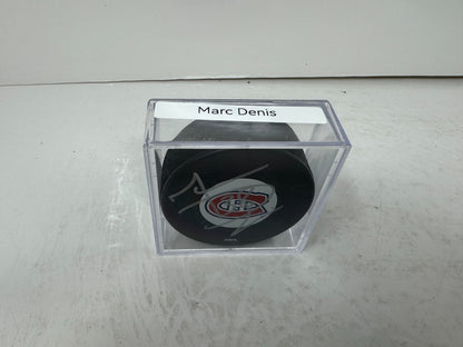 Marc Denis Montreal Canadiens Signed NHL Autograph Puck Silver Auto