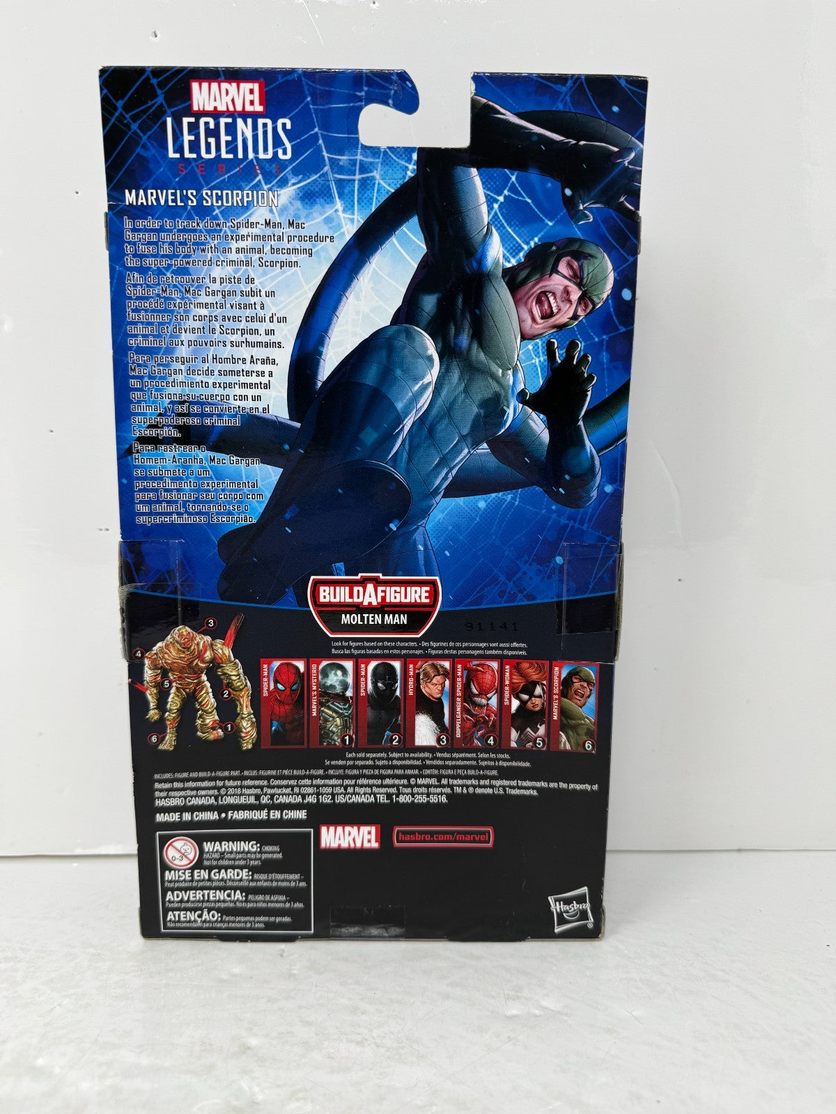 Marvel Legends Spider-Man Marvel’s Scorpion Figure w/ Molten Man BAF Piece