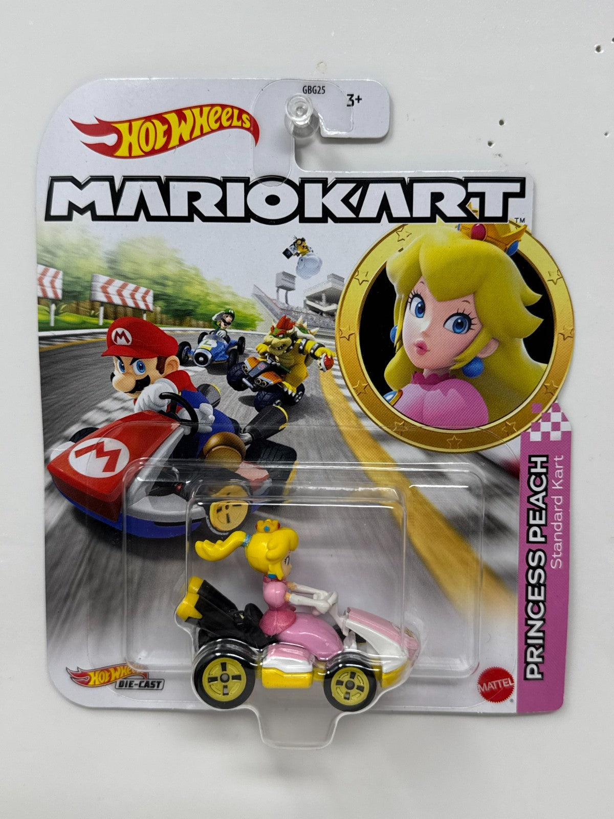 Hot Wheels Mario Kart Princess Peach Standard Kart 1:64 Diecast