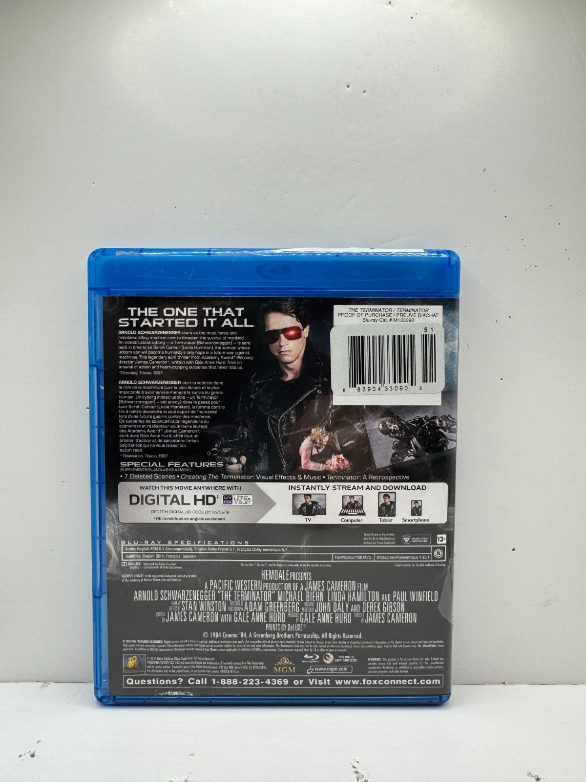 The Terminator (Blu-ray) Arnold Schwarzenegger Sci-Fi