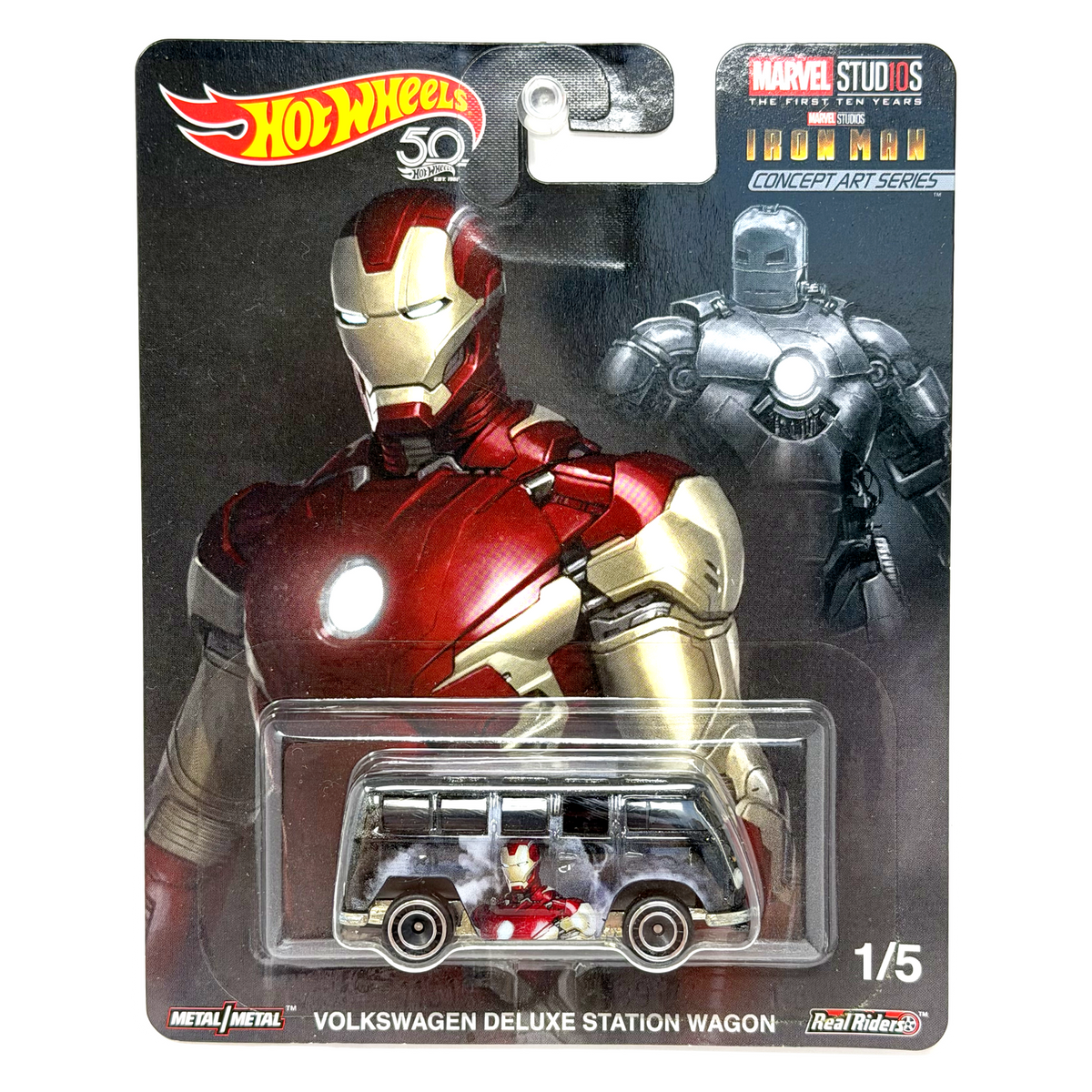 Hot Wheels Marvel Iron Man Volkswagen Deluxe Station Wagon 1:64 Diecast RRs V1