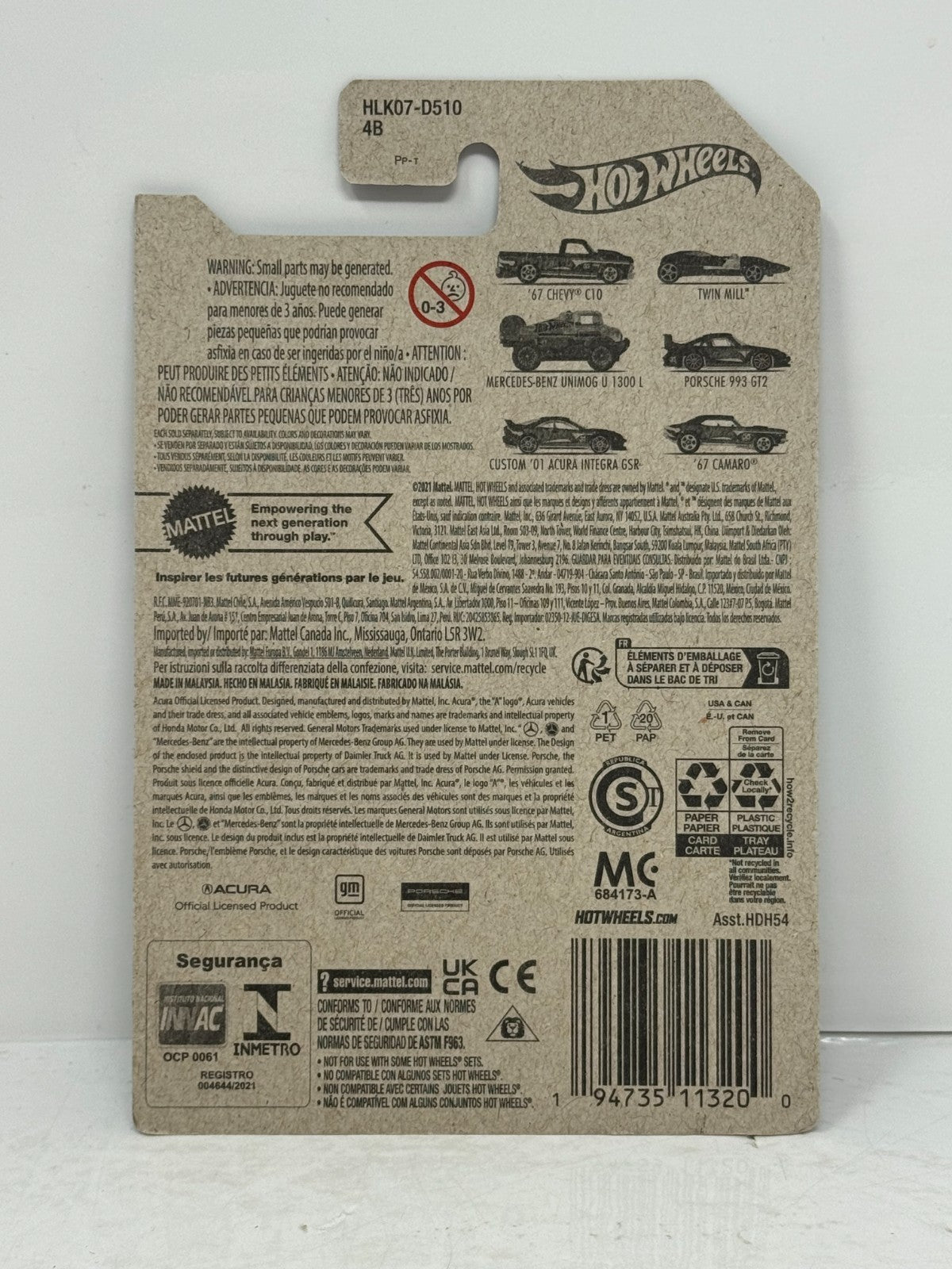 Hot Wheels 55th Anniversary Exclusive Custom 2001 Acura Integra GSR JDM 1:64 Diecast