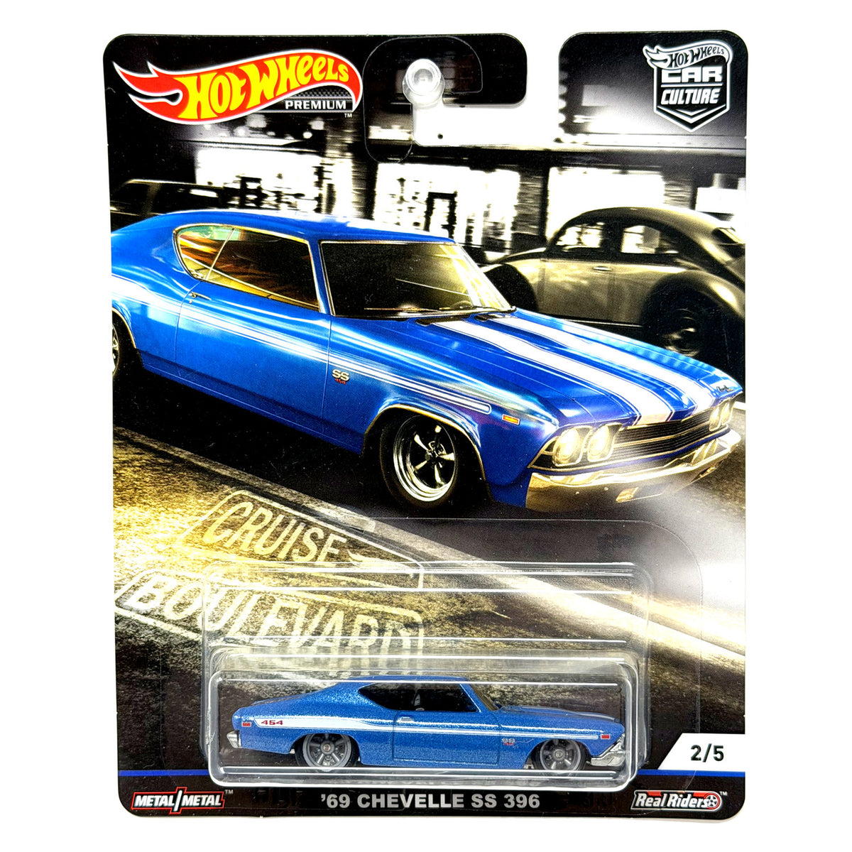 Hot Wheels Premium Cruise Boulevard 1969 Chevrolet Chevelle SS 396 1:64 Diecast
