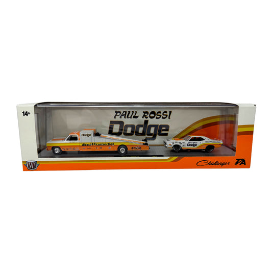 M2 Machines Paul Rossi Dodge D300 Truck & 1970 Dodge Challenger T/A 1:64 Diecast