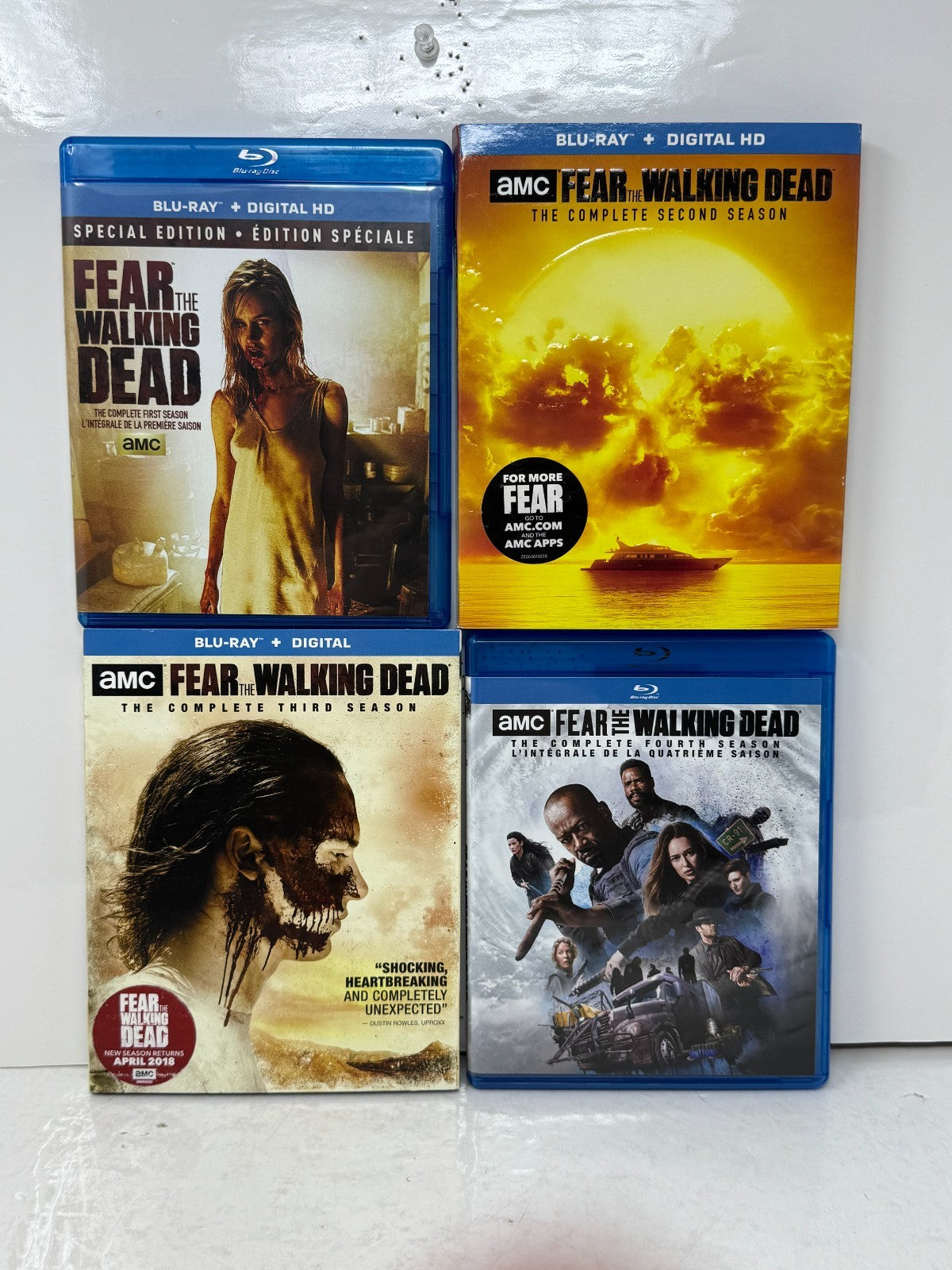 Fear the Walking Dead Seasons 1-4 (Blu-ray) Kim Dickens Horror TV Set