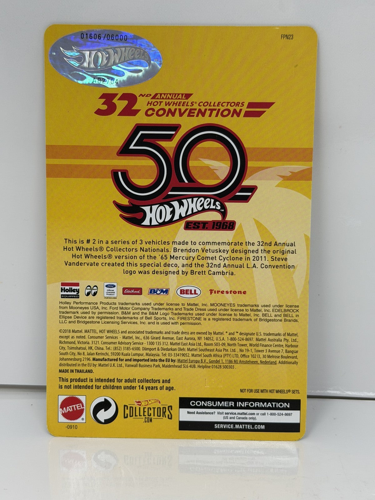 Hot Wheels 2018 Collectors Convention 1965 Mercury Comet Cyclone 1:64 Diecast